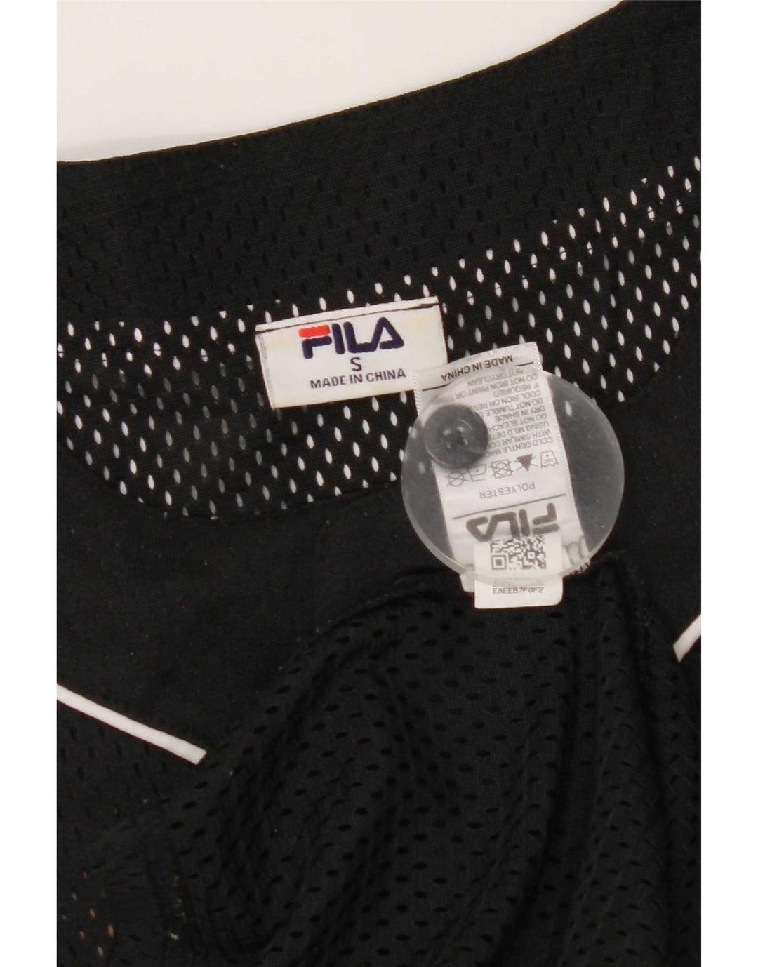 Fila Mens Graphic Jersey Top Pequeno Poliéster Colorblock Preto