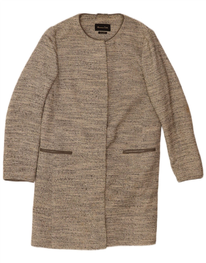Sobretudo feminino MASSIMO DUTTI EU 38 pequeno algodão bege manchado