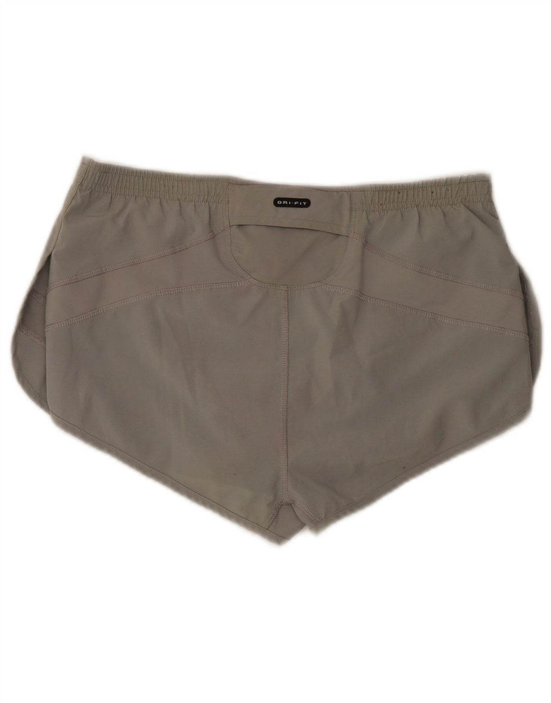 Shorts esportivos femininos Nike Dri Fit UK 10 poliéster cinza pequeno