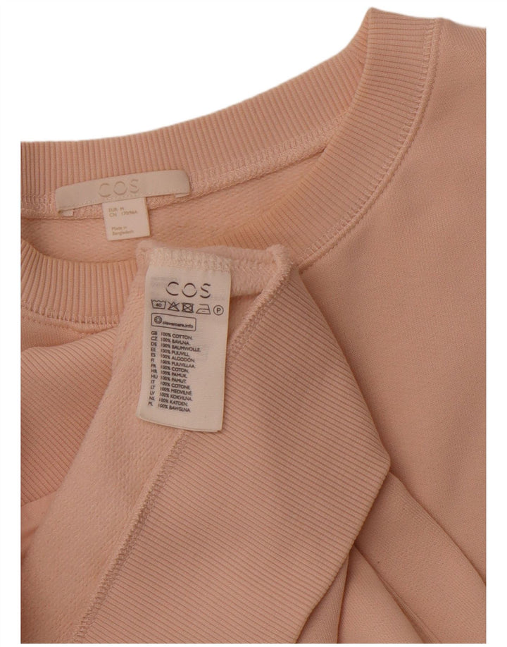 Vestido feminino oversized COS Reino Unido 14 algodão rosa médio