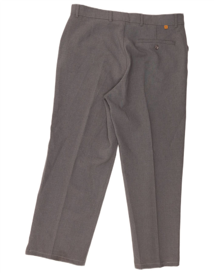 Calça casual reta masculina Farah W34 L27 poliéster cinza