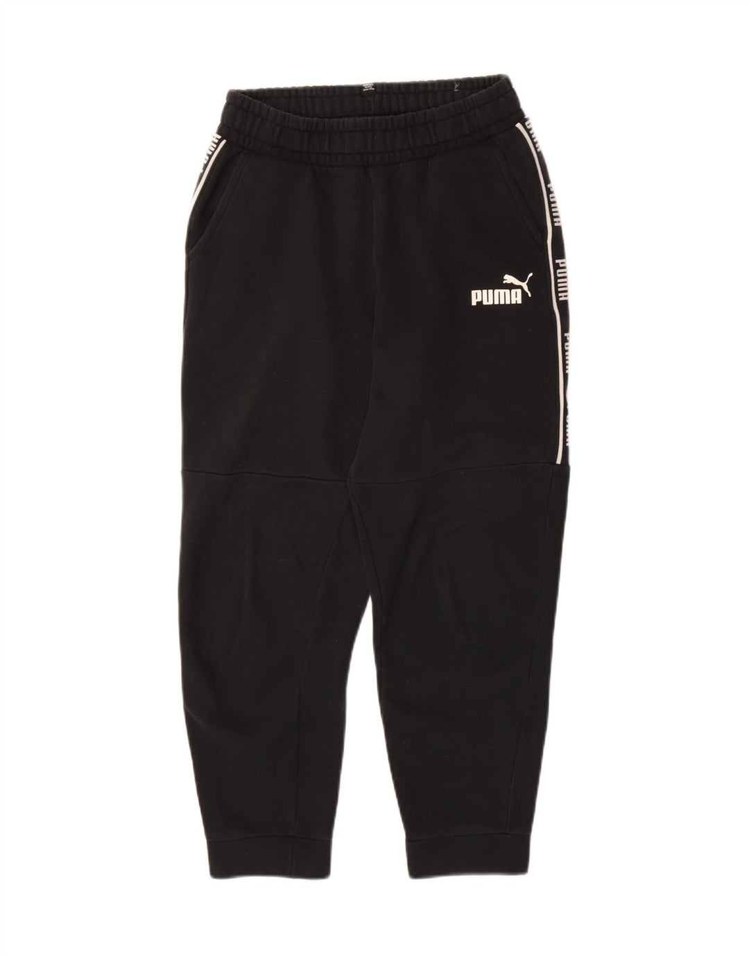 PUMA Meninos Calças de Treino Gráfico Joggers 13-14 Anos Algodão Preto