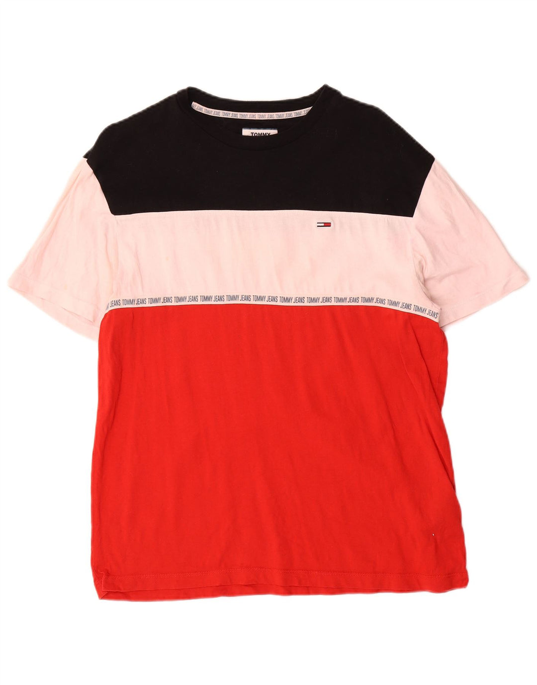 Tommy Hilfiger Camiseta masculina gráfica Top médio multicolorido Colourblock