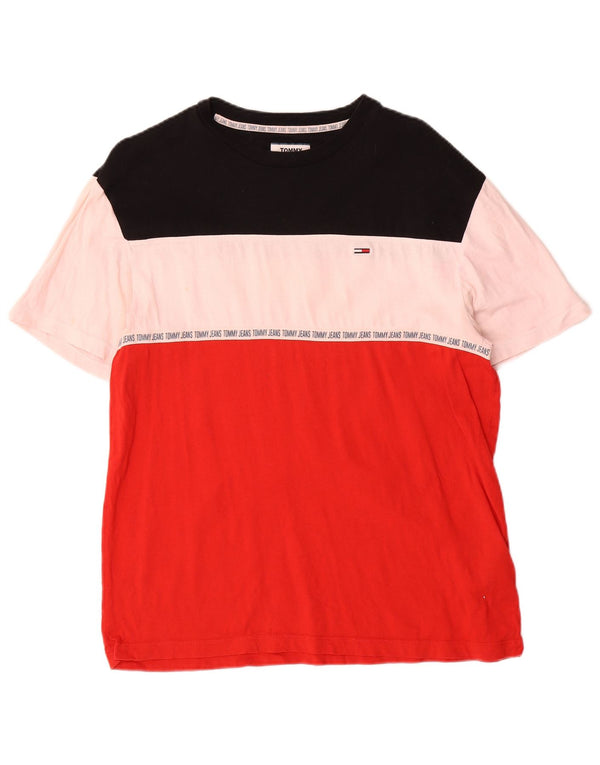 Tommy Hilfiger Camiseta masculina gráfica Top médio multicolorido Colourblock