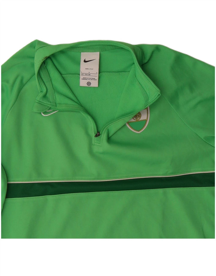 Nike Boys Alba Roma Zip Neck Pullover Treino Top 12-13 Anos Grande Verde