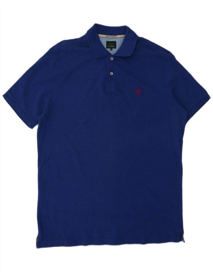 Camisa polo masculina Henry Cottons 2XL algodão azul