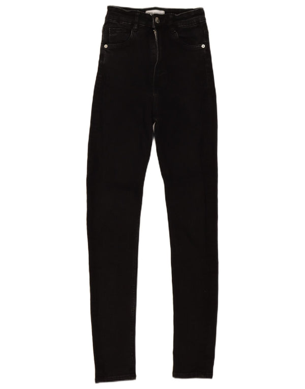 Zara Jeans Skinny Feminino Cintura Alta EU 32 2XS W22 L27 Preto