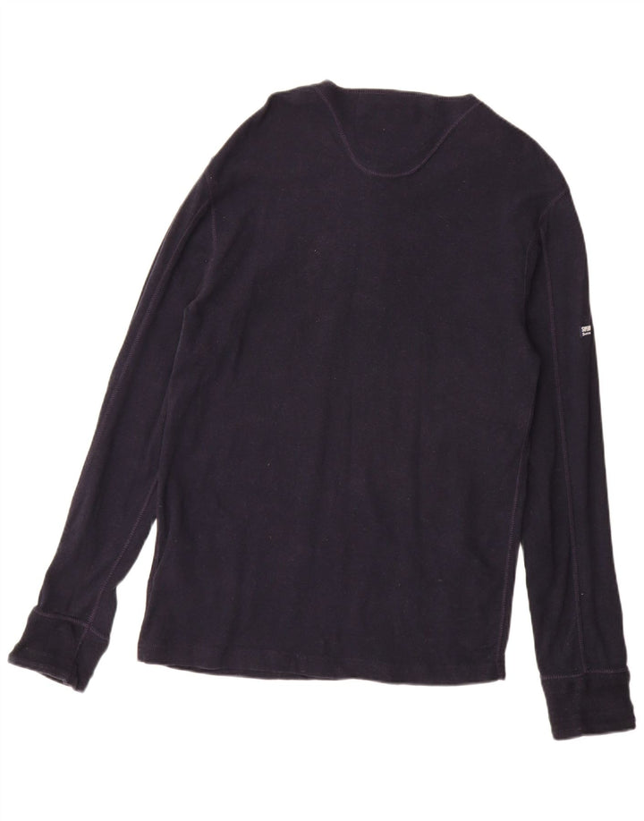 SUPERDRY Top masculino de manga comprida 2XL algodão azul marinho