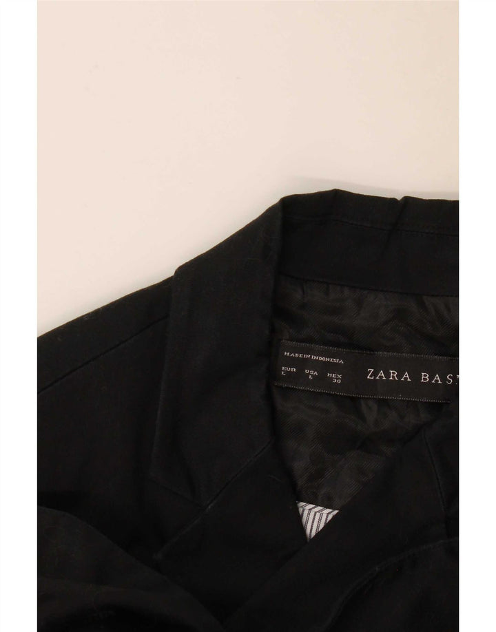 Jaqueta blazer feminina Zara com 1 botão Reino Unido 14 grande preta
