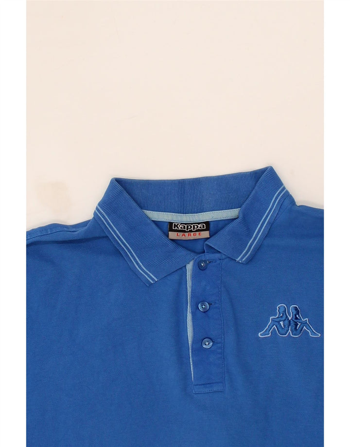 KAPPA Mens Polo Shirt Large Blue Cotton Vintage Kappa and Second-Hand Kappa from Messina Hembry 