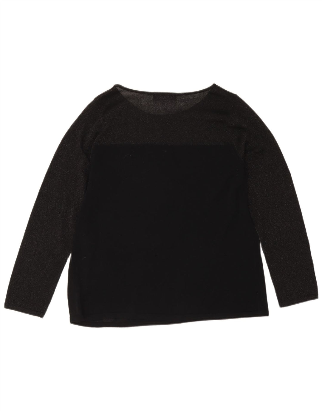Blusa Feminina Marks & Spencer Manga Longa Reino Unido 18 XL Viscose Preta