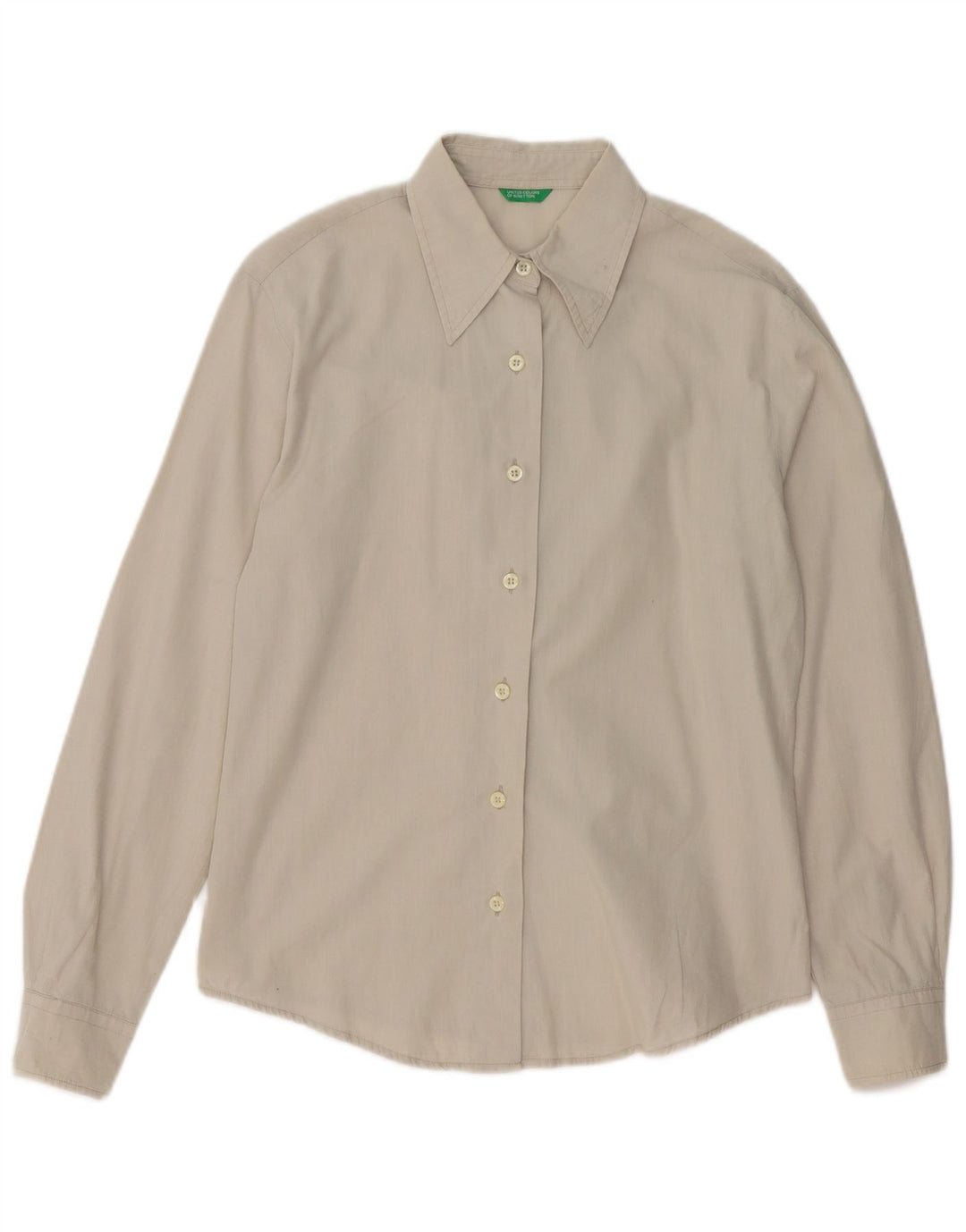 Camisa feminina BENETTON UK 14 cinza médio