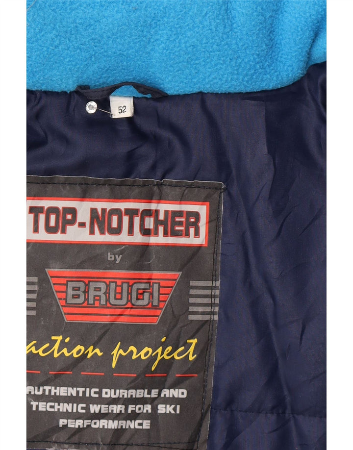 Jaqueta de esqui masculina com capuz Brugi IT 52 XL azul marinho Colourblock poliamida