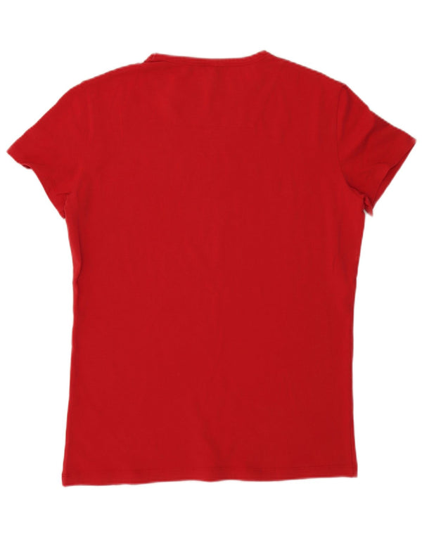 Camiseta gráfica masculina Bikkembergs grande algodão vermelho