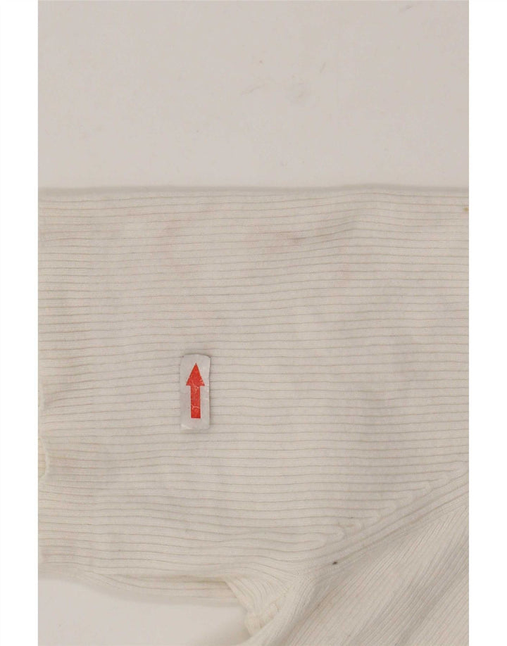 Camisa polo feminina Marks & Spencer Reino Unido 14 grande algodão branco