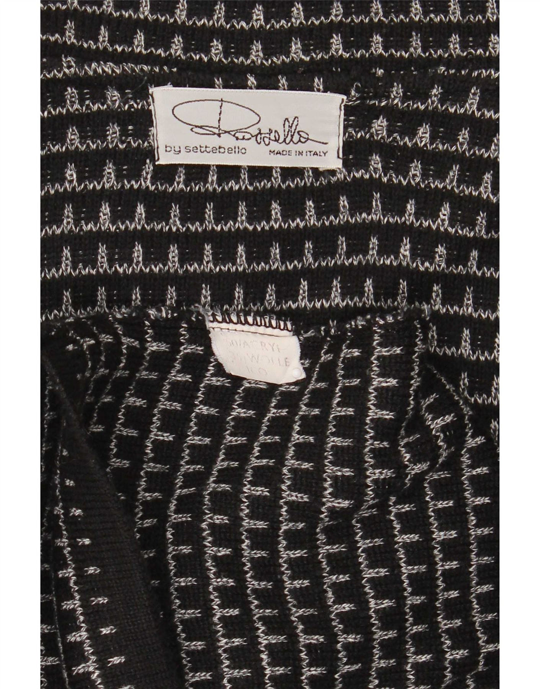 Suéter cardigã masculino Settebello XL preto xadrez acrílico