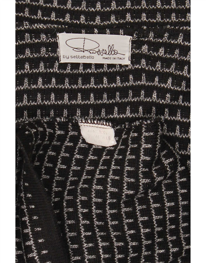 Suéter cardigã masculino Settebello XL preto xadrez acrílico