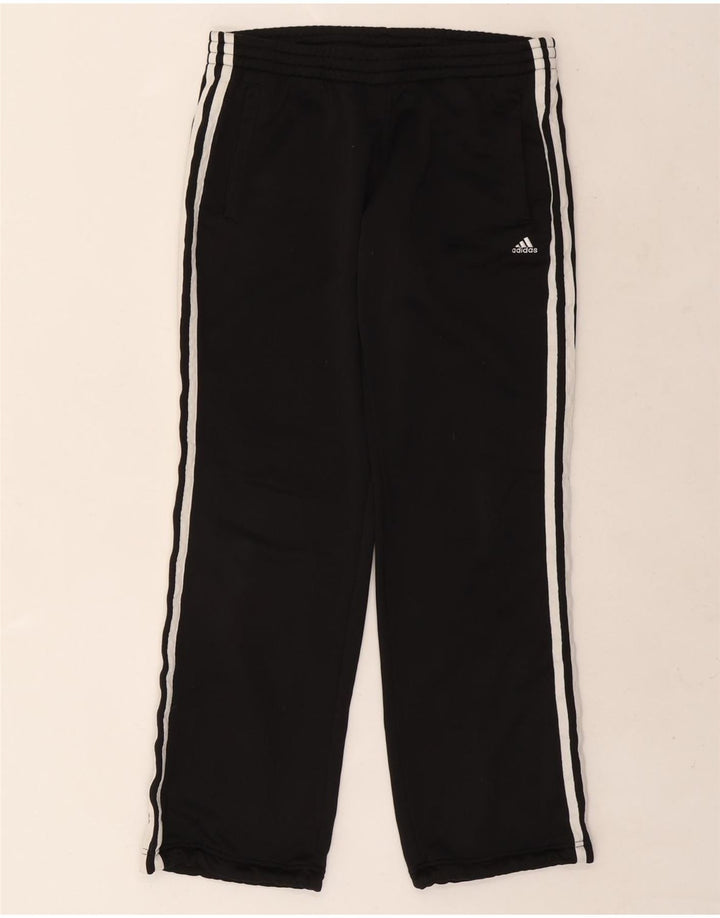 Calça de treino feminina Adidas UK 8/10 pequena poliéster preta