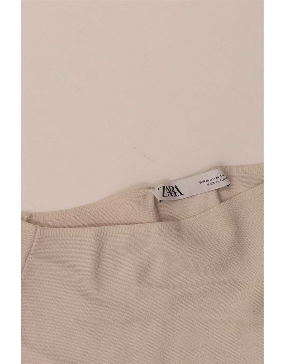 Zara Womens Off Ombro Top UK 12 Médio Branco