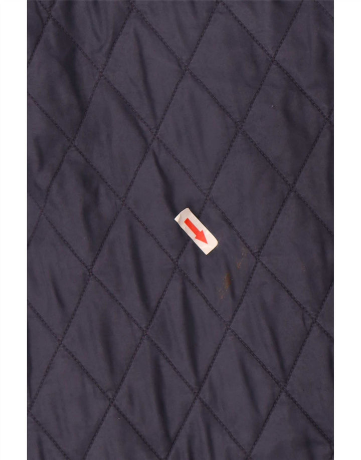 Jaqueta acolchoada feminina Barbour UK 14 grande azul marinho poliamida