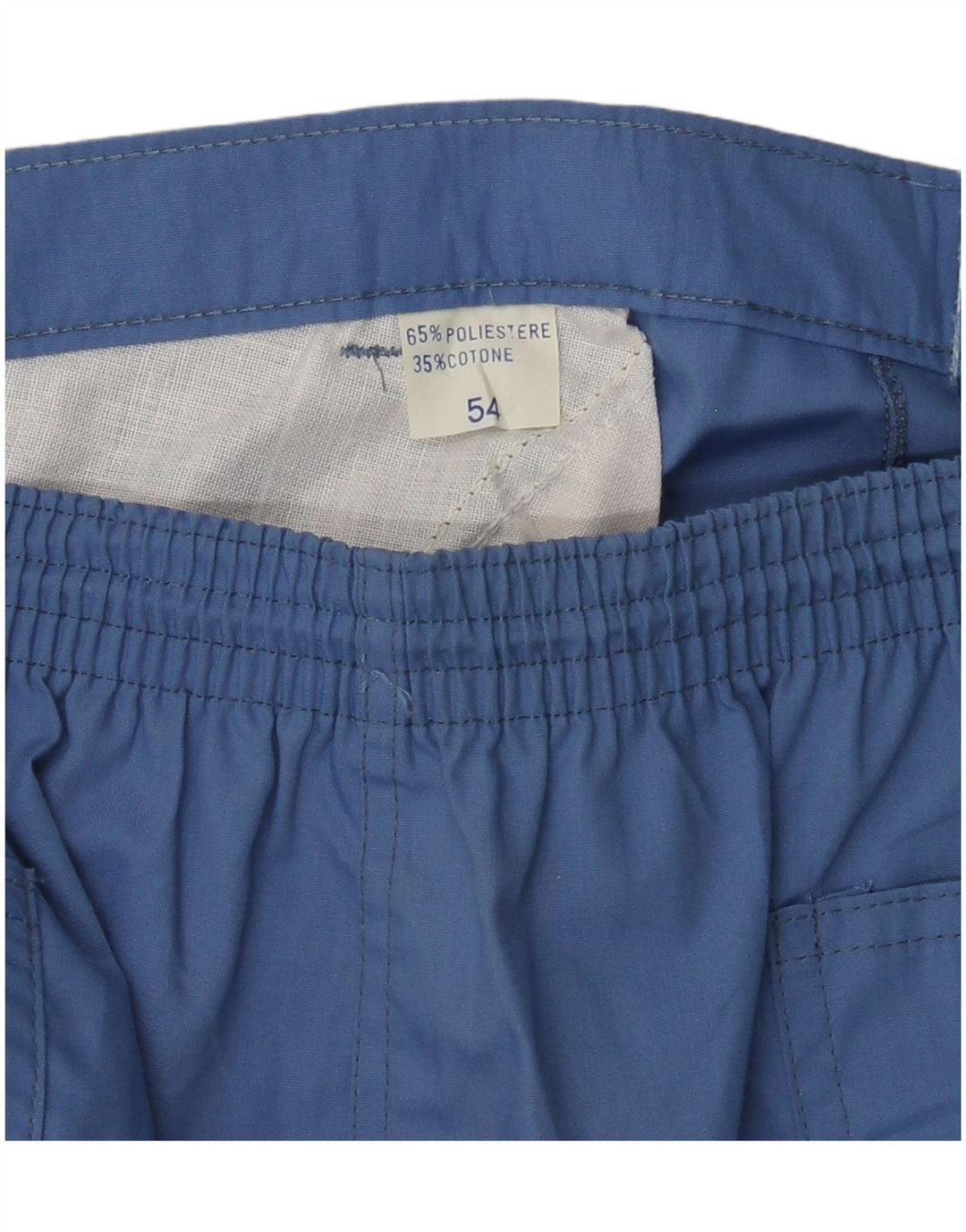 Shorts Chino Masculino VINTAGE IT 54 2XL W32 Azul Poliéster