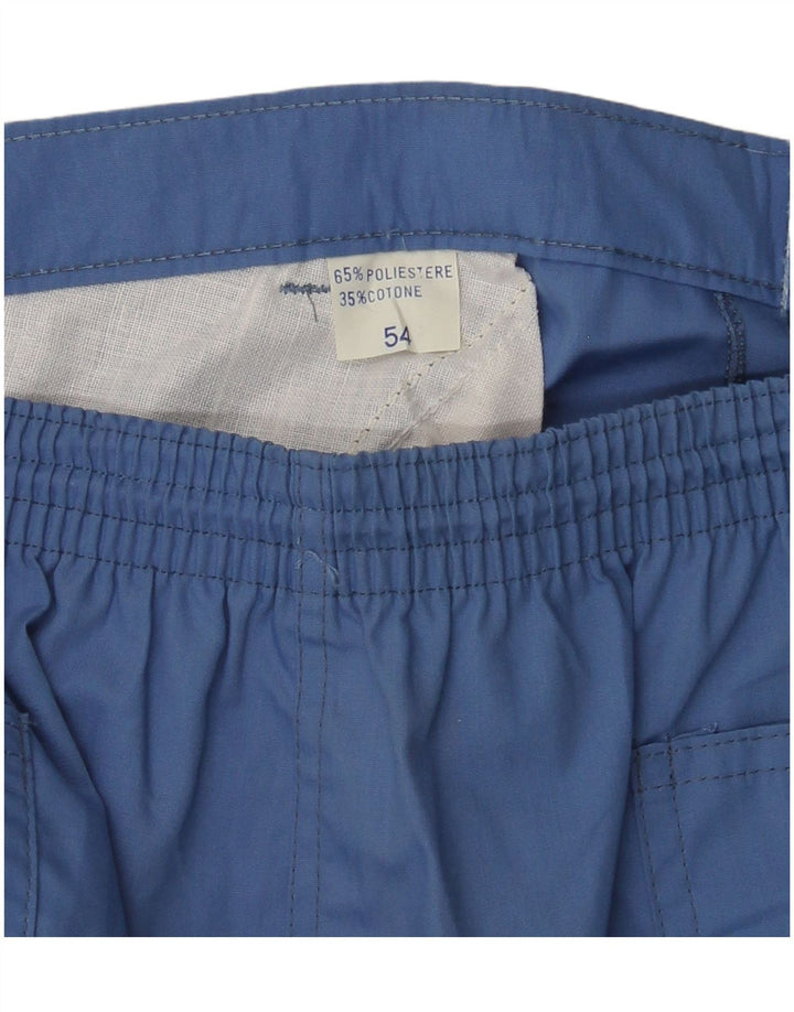 Shorts Chino Masculino VINTAGE IT 54 2XL W32 Azul Poliéster