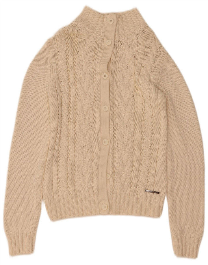 Suéter cardigã feminino North Sails UK 12 médio algodão branco