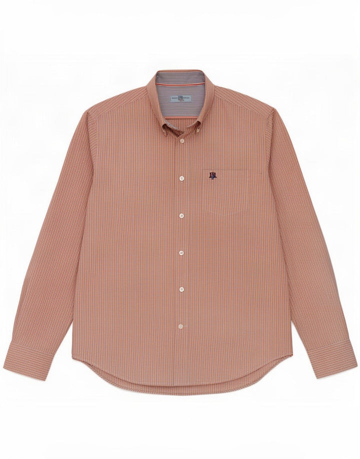 Camisa masculina Harmont & Blaine XL laranja algodão guingão