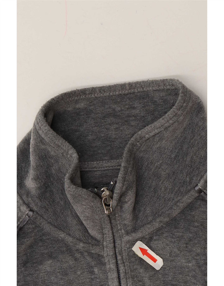 Jaqueta feminina Champion Heritage Fit Velour Tracksuit UK 14 cinza médio