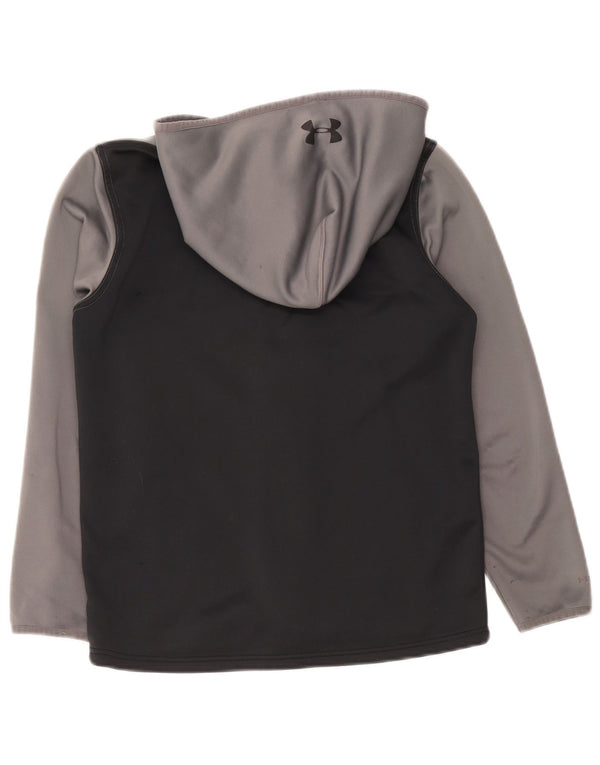 Suéter com capuz Under ARMOUR Boys Cold Gear Zip 11-12 anos cinza grande