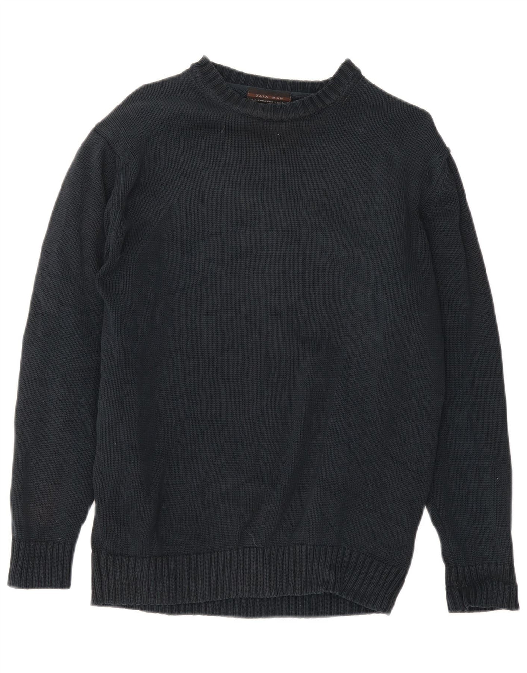 Zara Suéter masculino com gola redonda XL preto