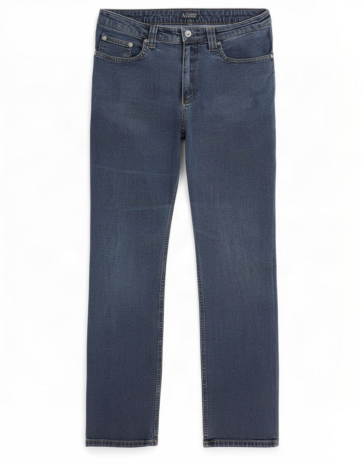 Calça jeans reta feminina Armani W33 L28 azul