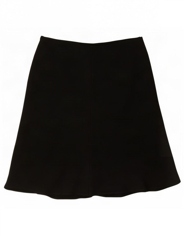 Saia feminina Marks & Spencer A-Line UK 12 Médio W30 Poliéster Preto