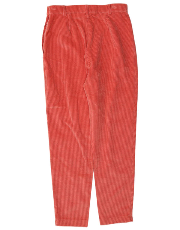 Belfe & Calça feminina de veludo cotelê IT 46 grande W30 L30 algodão vermelho