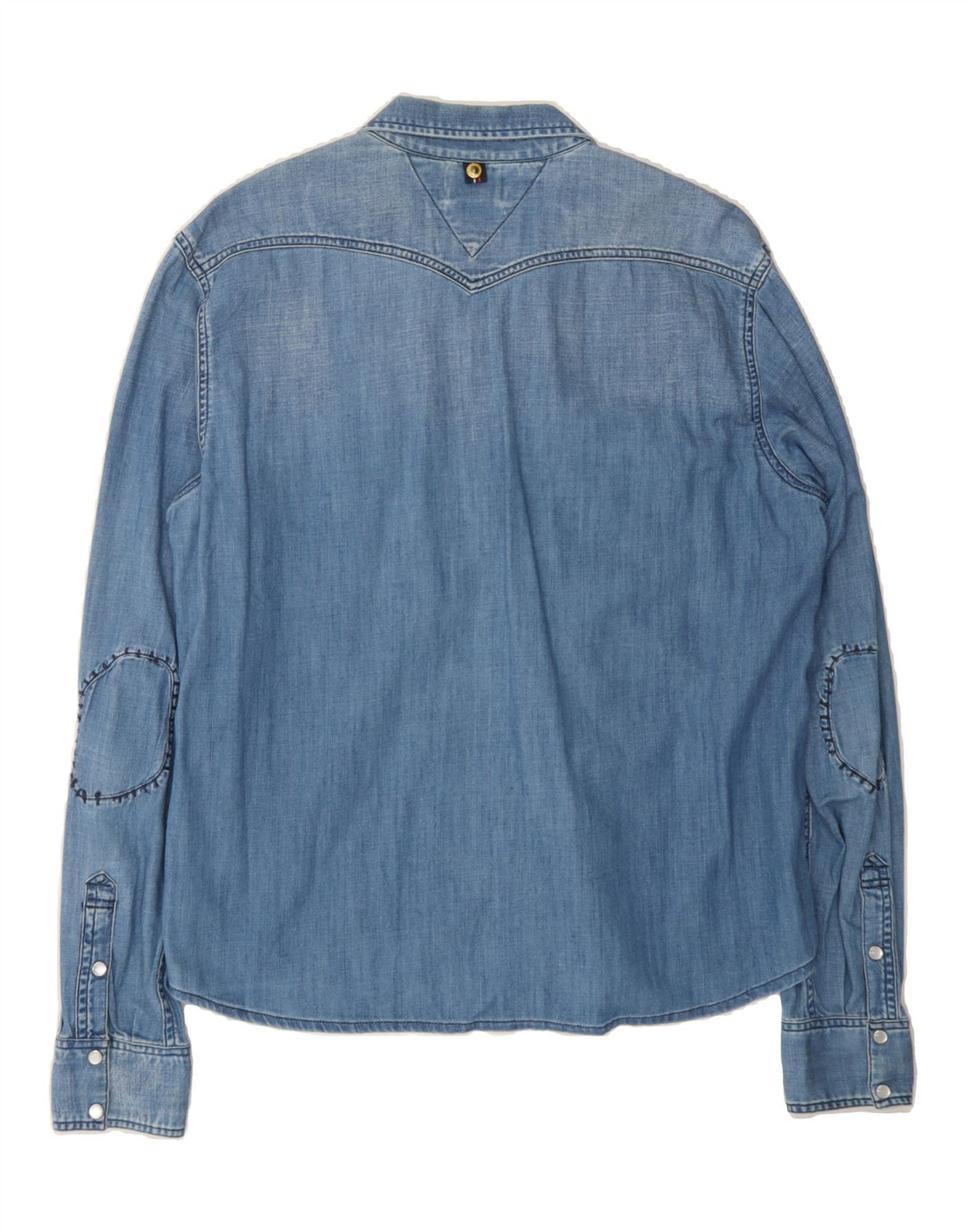 TOMMY HILFIGER Mens Denim Shirt Medium Blue Cotton Vintage Tommy Hilfiger and Second-Hand Tommy Hilfiger from Messina Hembry 