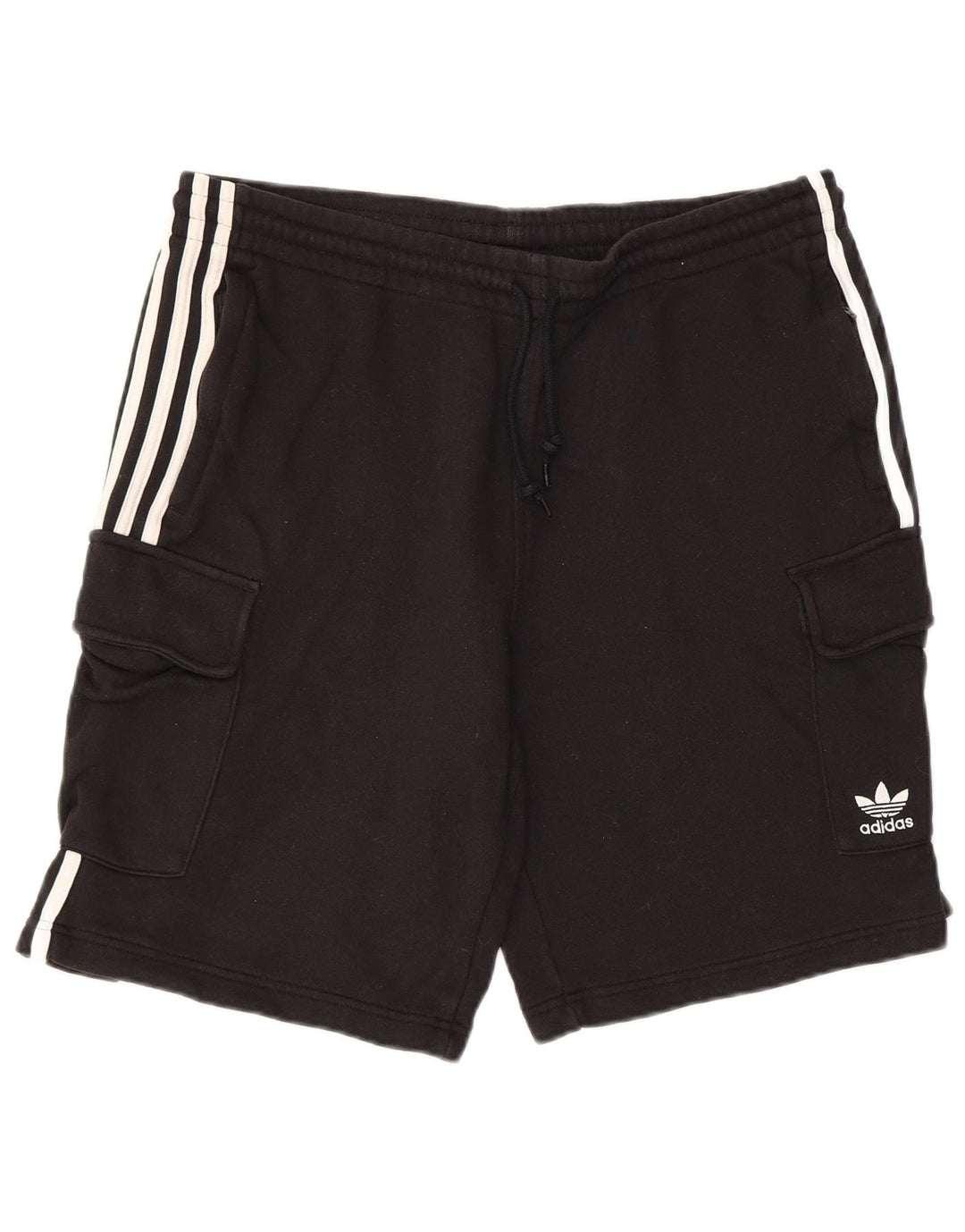 Adidas Mens Cargo Shorts Grande Algodão Preto