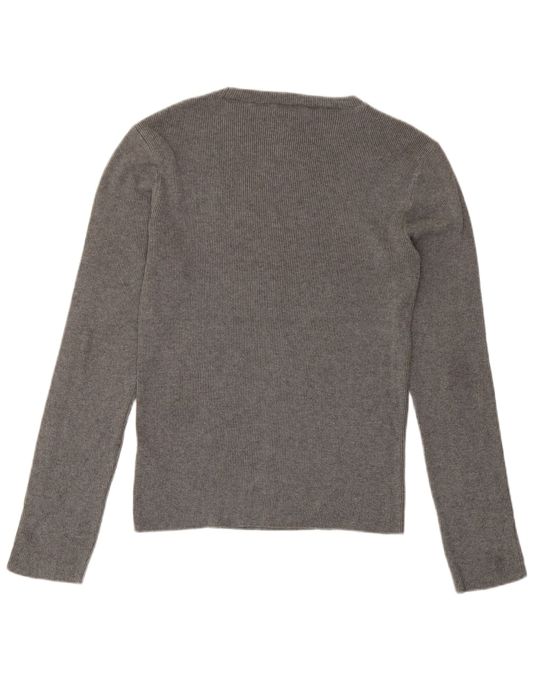 Topshop Feminino Top Manga Longa Reino Unido 16 Grande Acrílico Cinza