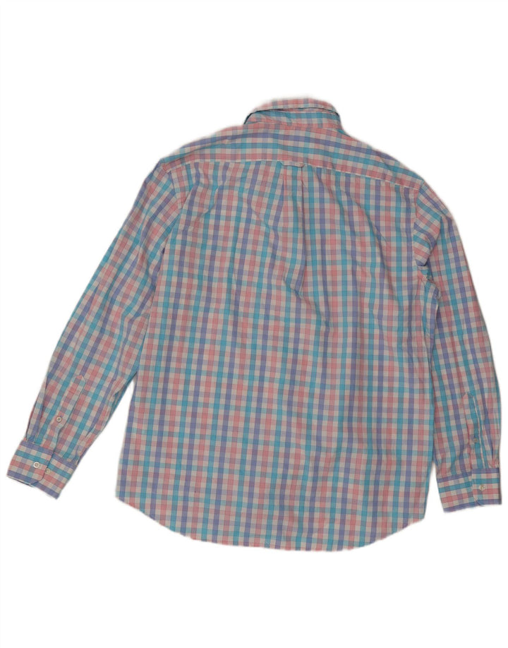 Camisa masculina Izod XL algodão guingão multicolorido