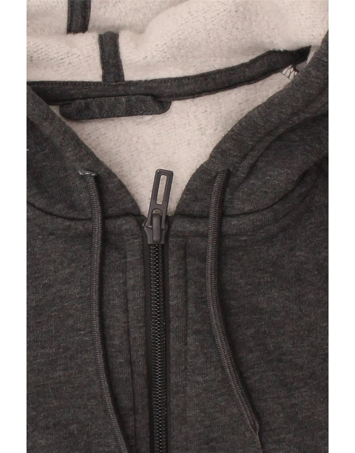 ADIDAS Mens Zip Hoodie Suéter Grande Cinza