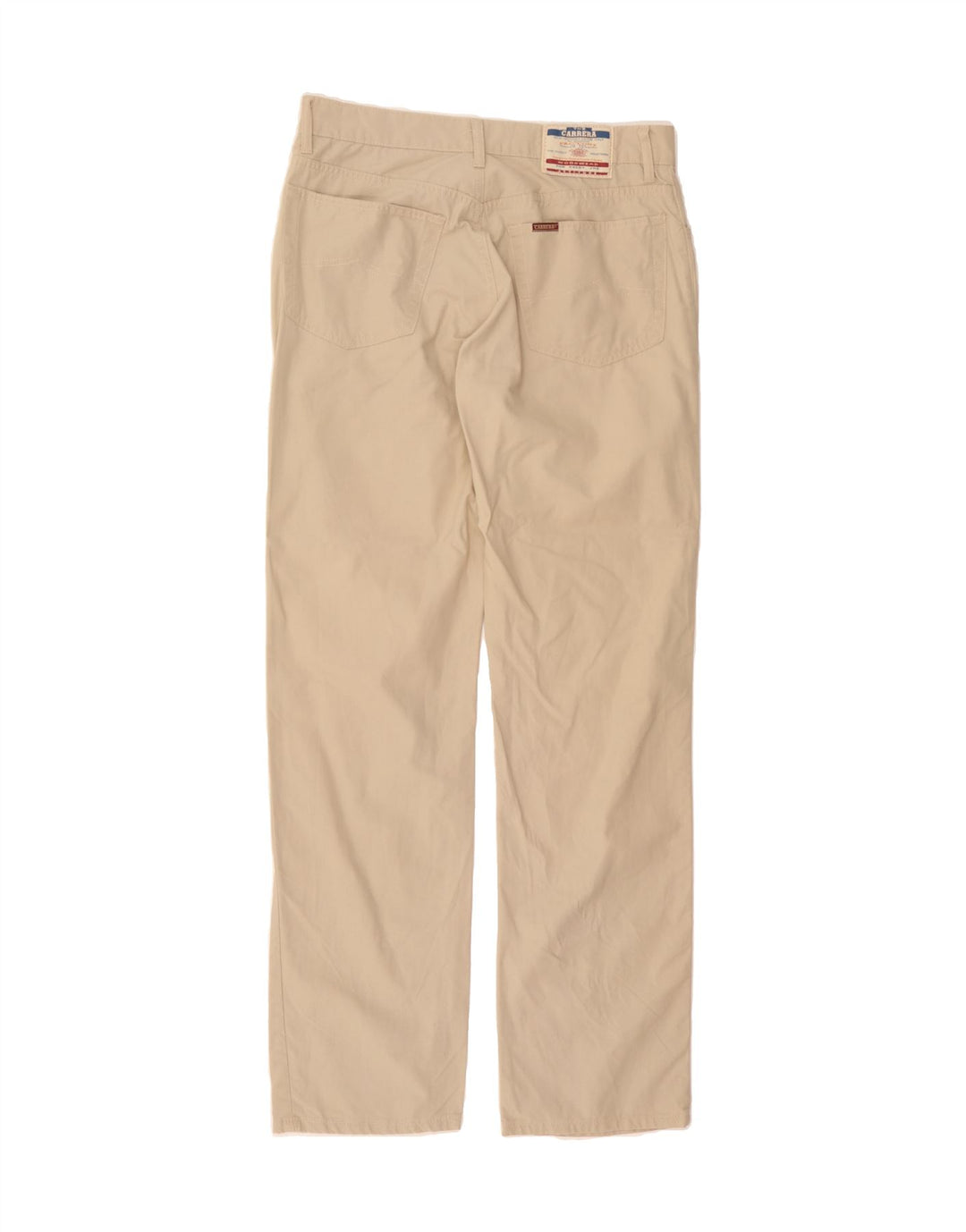 CARRERA Mens Straight Casual Trousers W34 L34  Beige Cotton Vintage Carrera and Second-Hand Carrera from Messina Hembry 