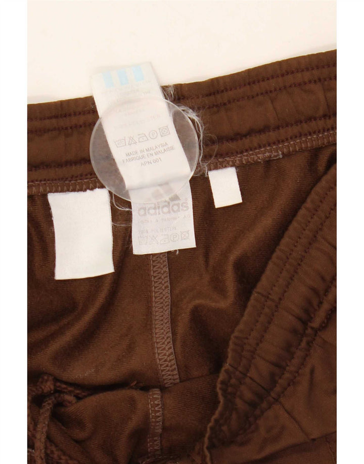 Calça de treino masculina Adidas Joggers UK 38/40 poliéster marrom médio