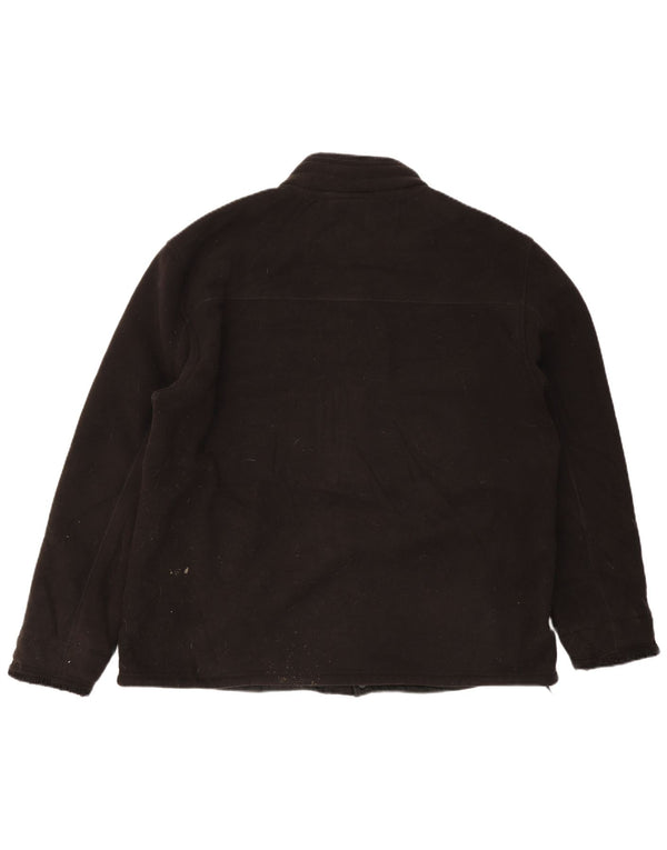 Jaqueta de lã masculina Marks & Spencer Blue Harbor Sherpa Reino Unido 44 2XL preta