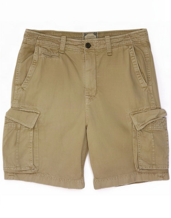 American Eagle Outfitters Mens Cargo Shorts Grande W36 Algodão Cáqui