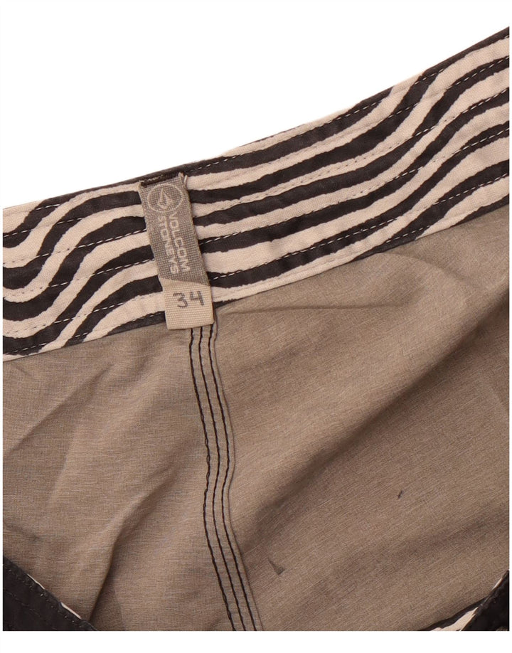 Shorts de natação masculino VOLCOM grande bloco colorido preto