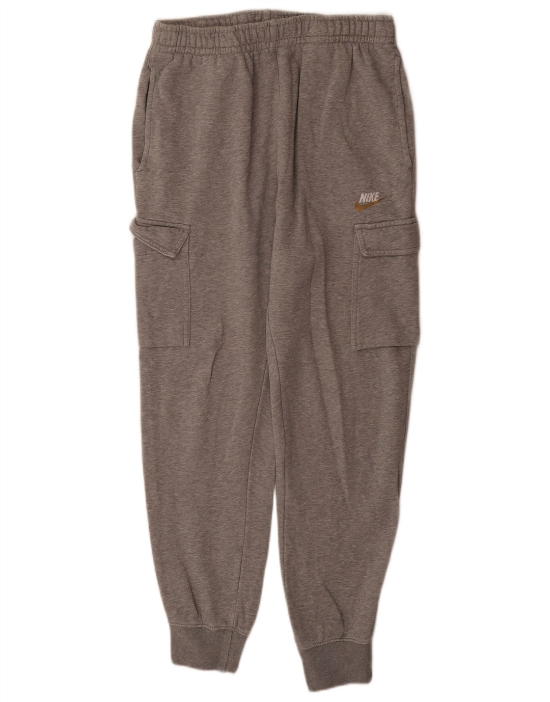 Calça esportiva masculina Nike Cargo joggers pequena cinza manchada de algodão