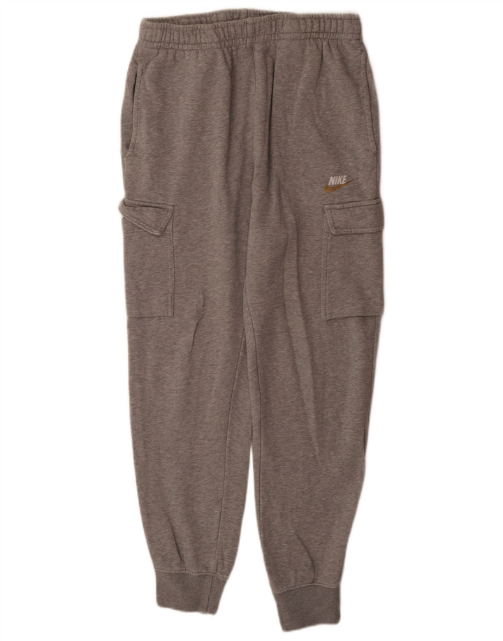 Calça esportiva masculina Nike Cargo joggers pequena cinza manchada de algodão
