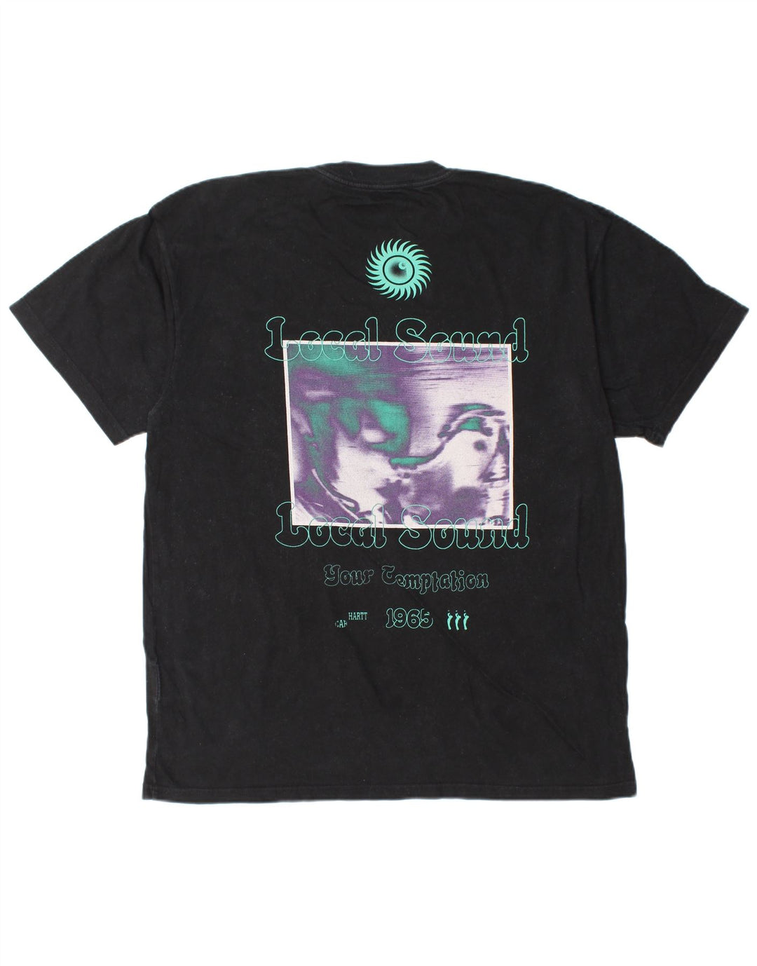 Camiseta gráfica masculina CARHARTT grande algodão preto