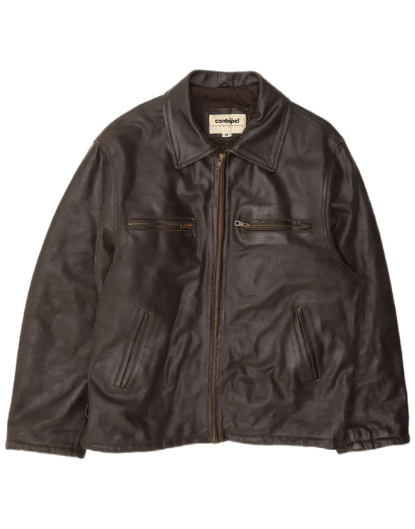 Jaqueta de couro masculina Conbipel UK 38 marrom médio