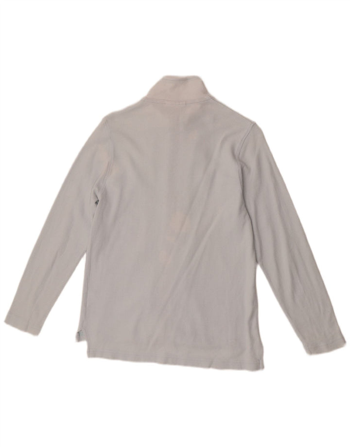 Asics Womens Tracksuit Top Jacket UK 12 Médio Azul Algodão