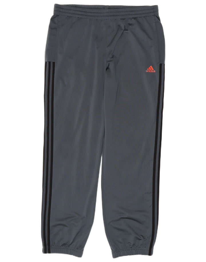 ADIDAS Calças de treino masculinas Joggers UK 44/46 Grande Cinza Poliéster